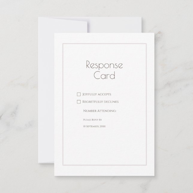 White Romance Love Photo Collage Wedding RSVP Card (Back)
