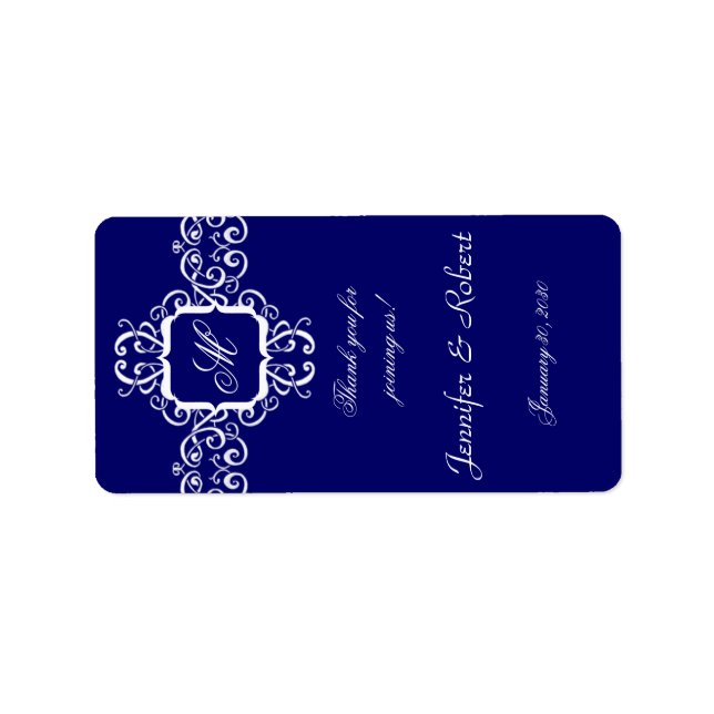 White Romance Monogram Lip Balm Sticker (Front)