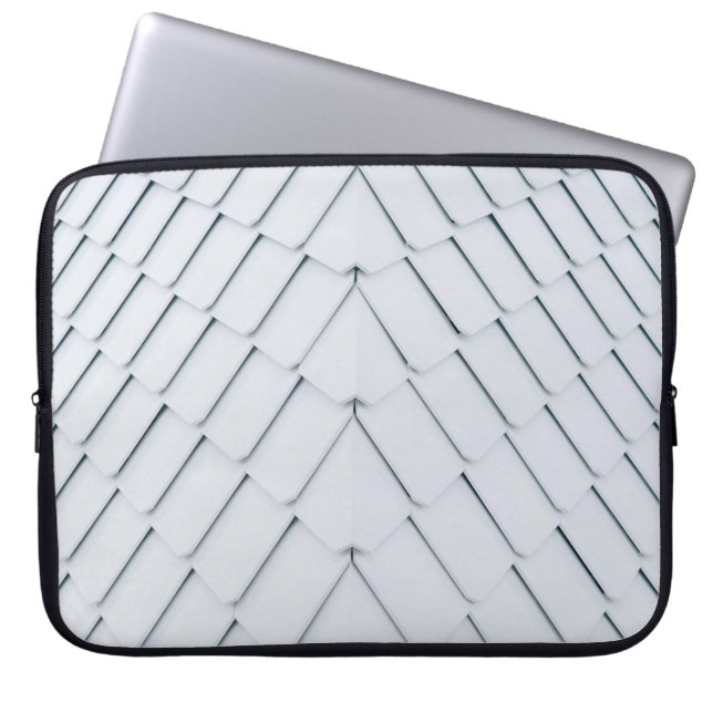 White roof tiles laptop sleeve (Front)