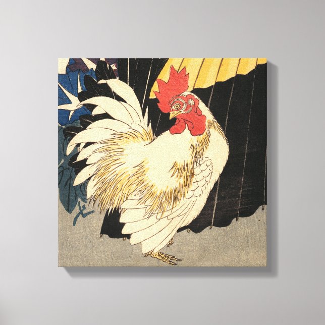 White Rooster Canvas Print (Front)