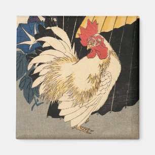 White Rooster Fine Art Magnet