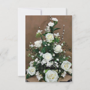 White Rosas Thank You Card