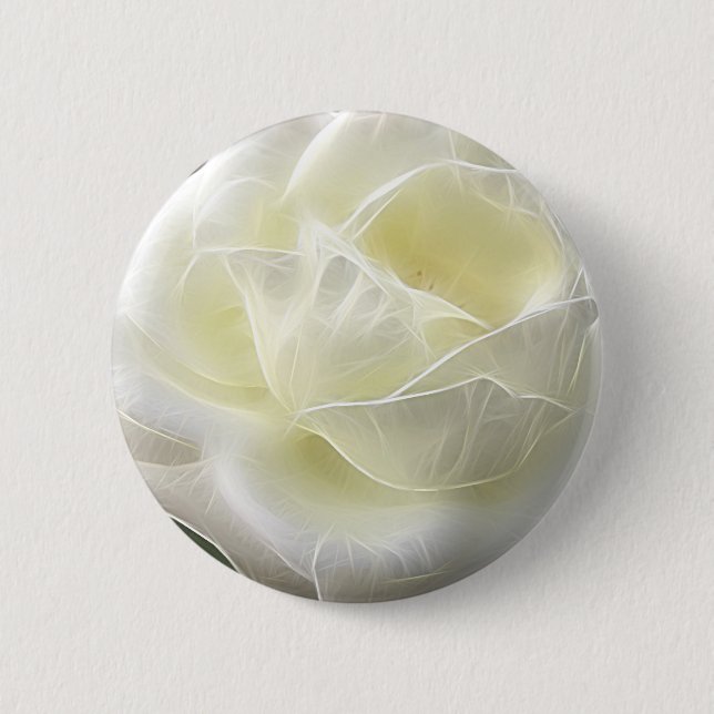 White Rose 3 Angelic 2 Inch Round Button (Front)