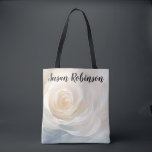 White rose abstract flower painting tote bag<br><div class="desc">White rose abstract flower painting
    wedding veil ,  white abstract background ,  white roses pattern background ,  white roses pattern watercolor background ,  
    aesthetic background ,  white rose ,   white ,  white rose flowers</div>