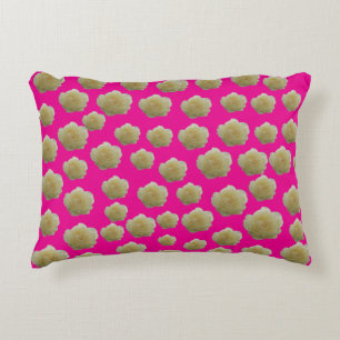 WHITE ROSE ACCENT PILLOW