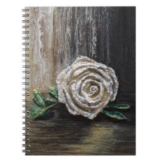 White Rose Acrylic Painting  Notebook