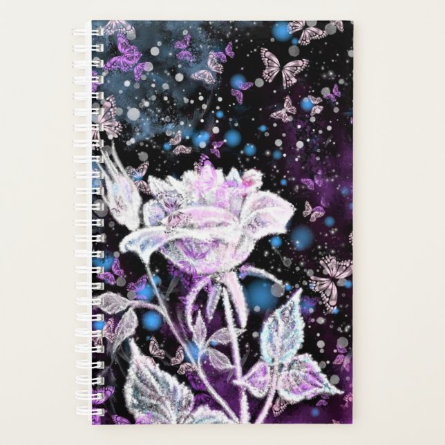 White Rose and Butterflies Planner (Front)