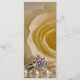 White Rose and Pearls Wedding Program
