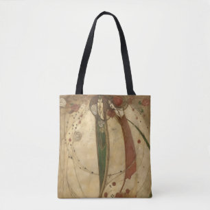 White Rose and Red Rose by Margaret Mackintosh Tote Bag