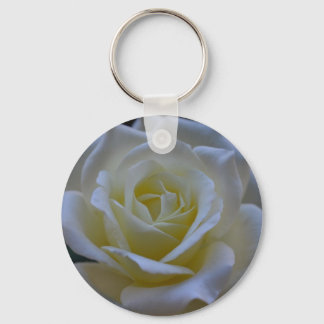 White rose at dusk keychain