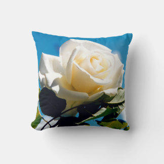 White Rose Beauty Throw Pillow