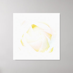 *~* White Rose Blush Pink Floral Abstract AR8 Canvas Print