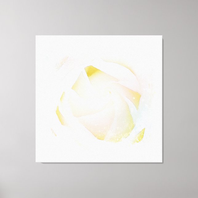 *~* White Rose Blush Pink Floral Abstract AR8 Canvas Print (Front)