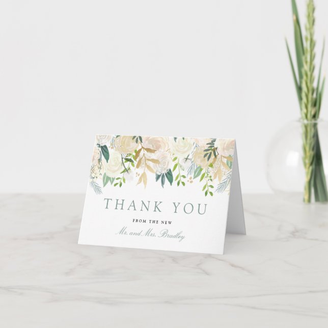 White Rose Bouquet | Thank You (Front)