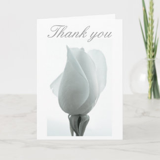 White rose bud ... Thank you card