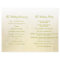 White rose bud wedding programme