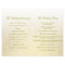 White rose bud wedding programme