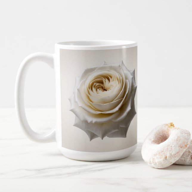  White Rose Classic Mug  (With Donut)