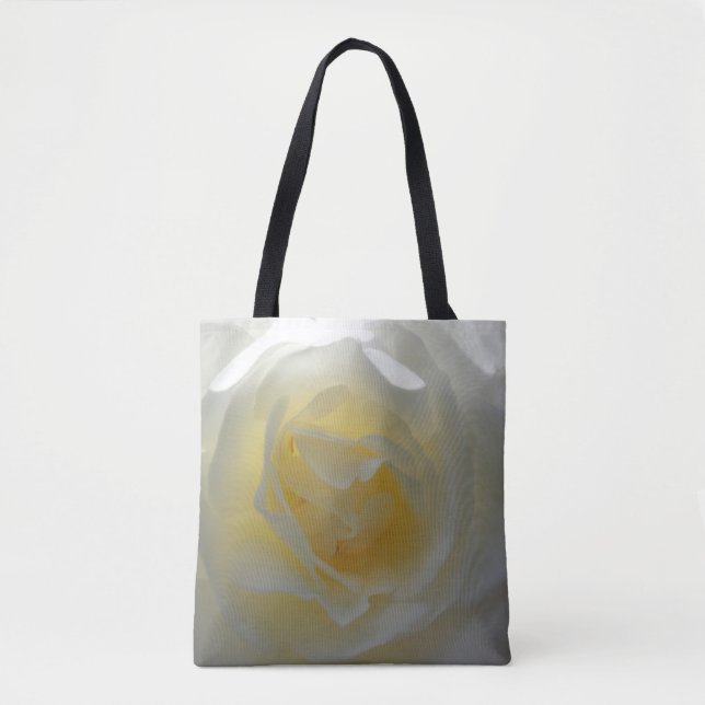 White Rose Close Up Tote Bag (Front)