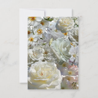 White Rose Collage  Card