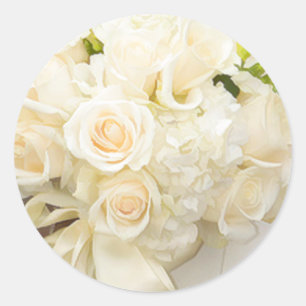 White Rose Envelope Seal Stickers