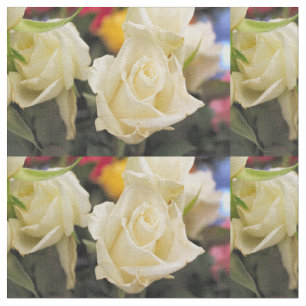 White rose fabric