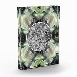 White Rose Floral Add Your  Photo Block