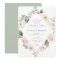 White Rose Floral Botanical Wedding Invitation
