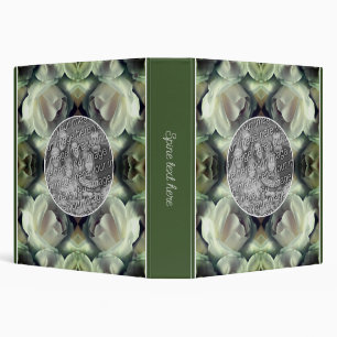 White Rose Floral Frame Add Your Own Photo Binder