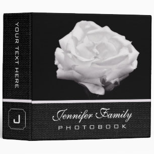 White Rose Flowers Family Photo Books Binder