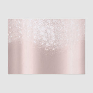 White Rose Gold Blush Metallic Sand Blush Dust Tissue Paper