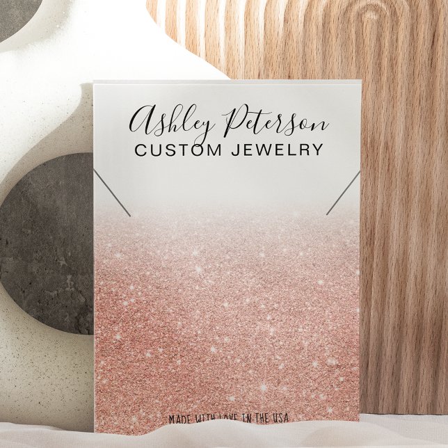 White rose gold glitter chic necklace display (Creator Uploaded)