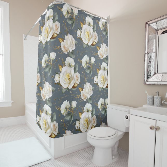 White Rose Gold Romantic Floral (In Situ)