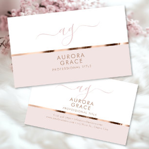 White Rose Gold Serenity Business Card