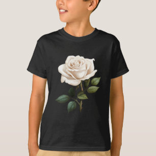 White Rose Graphic  T-Shirt