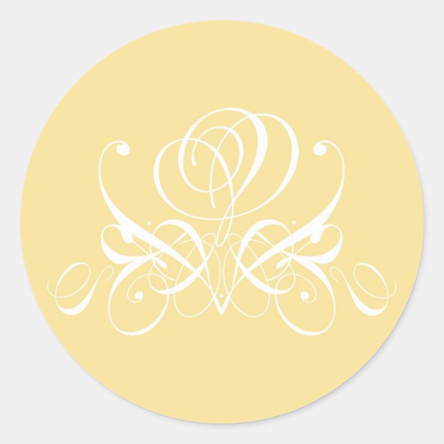White Rose in Sunshine Yellow Classic Round Sticker (Front)