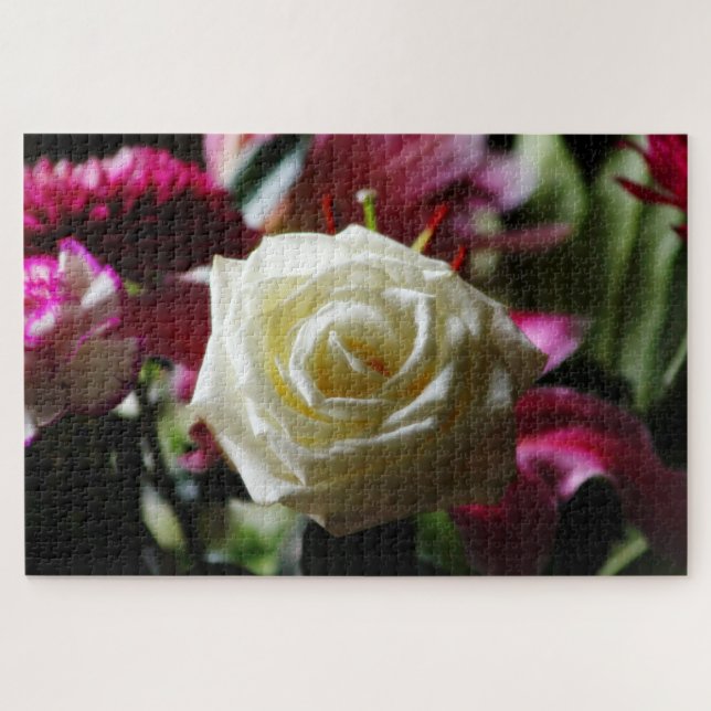 White Rose Jigsaw Puzzle (Horizontal)