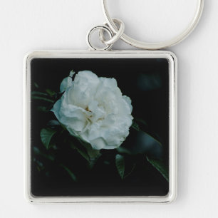 White Rose Keychain