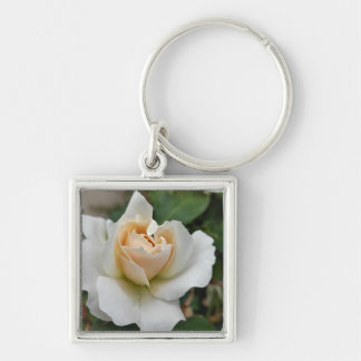 White Rose Keychain