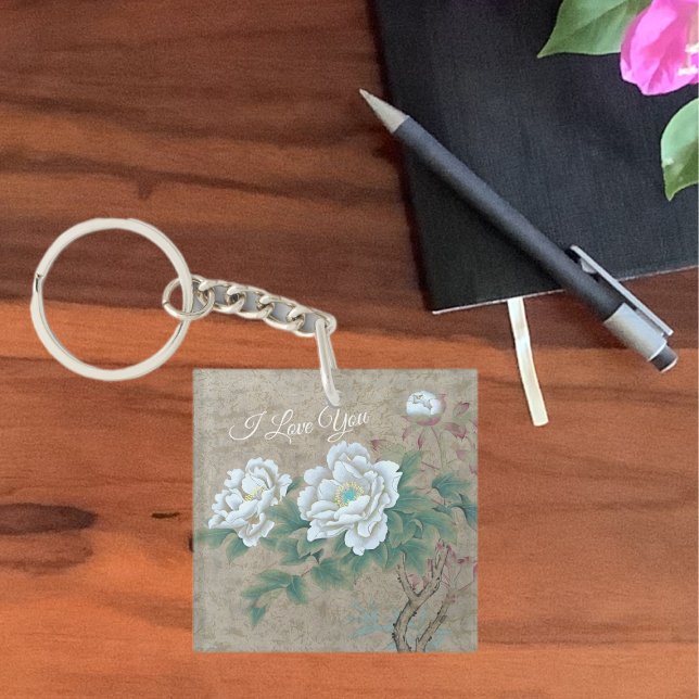 White Rose Keychain (Creator Uploaded)