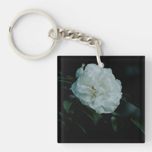 White Rose Keychain