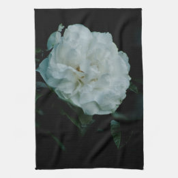 White Rose Kitchen Towel