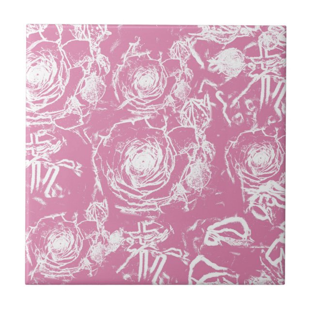 White Rose Lace Tile (Front)
