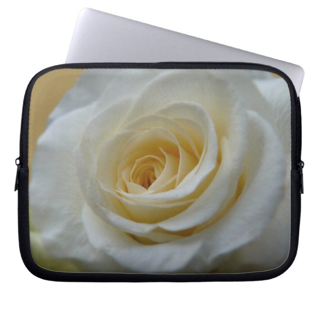 White Rose Laptop Sleeve Romantic Rose Tablet Case (Front)