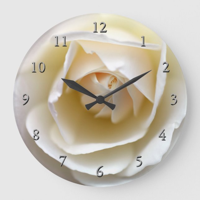 White Rose Large Clock (Front)