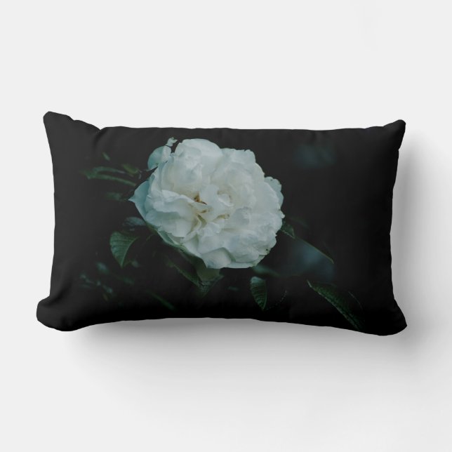 White Rose Lumbar Pillow (Front)