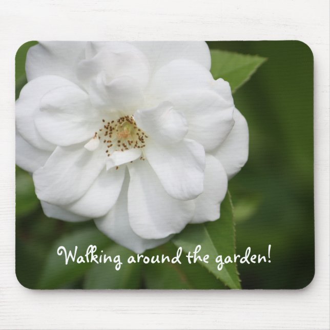 White Rose Mouse Pad (Front)