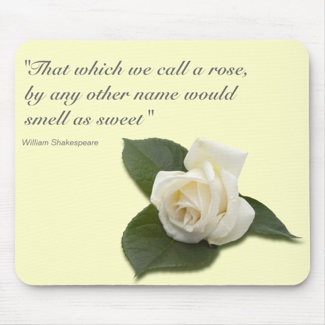 White Rose Mousepad (Front)