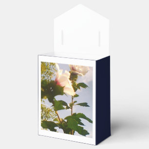 White Rose Navy Blue Favor Box