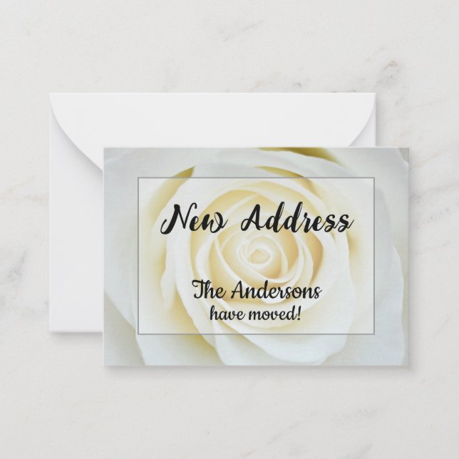 White Rose New Address Announcement (Front)